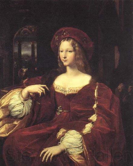 RAFFAELLO Sanzio Portrait of Jeanne d-Aragon Norge oil painting art